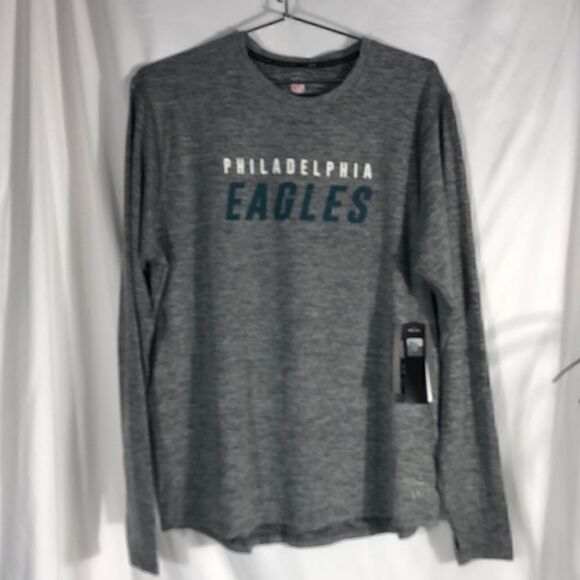 NFL MSX by Michael Strahan Heathered Gray Eagles Performance Long Sleeve Large - Picture 1 of 9